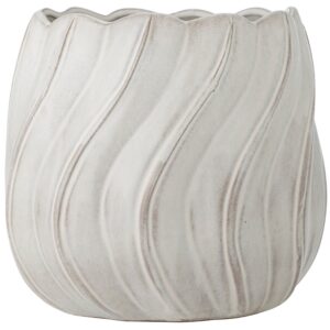 Bloomingville B&iacute;l&yacute; kameninov&yacute; květin&aacute;č Isidora 20 cm