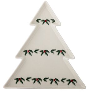 Bloomingville B&iacute;l&yacute; v&aacute;nočn&iacute; serv&iacute;rovac&iacute; tal&iacute;ř Berry