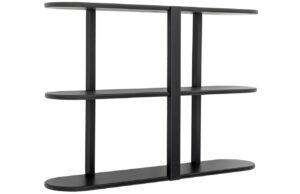 Bloomingville Čern&aacute; lakovan&aacute; n&aacute;stěnn&aacute; police Vincente 55