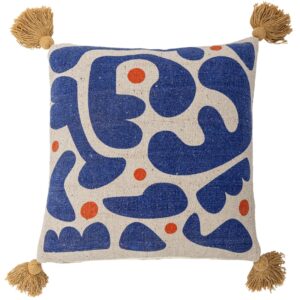 Bloomingville Modro-b&eacute;žov&yacute; pol&scaron;t&aacute;ř Eviaya 45 x 45 cm