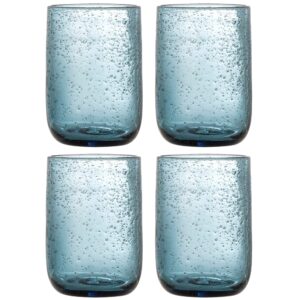 Bloomingville Set čtyř modr&yacute;ch sklenic Tabby 330 ml