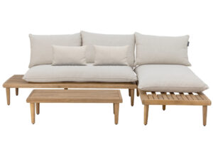 Bloomingville Set dřevěn&eacute; zahradn&iacute; pohovky a stolku Cesano 210 cm