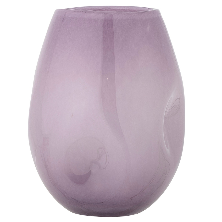 Bloomingville Skleněná váza Lilac 22 cm