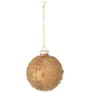 Bloomingville Zlat&aacute; skleněn&aacute; v&aacute;nočn&iacute; ozdoba Ciri 8 cm