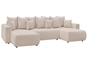 Bobochic Paris B&eacute;žov&aacute; boucl&eacute; rohov&aacute; rozkl&aacute;dac&iacute; pohovka Envy 386 cm