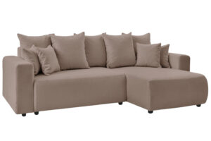 Bobochic Paris Hněd&aacute; boucl&eacute; rohov&aacute; rozkl&aacute;dac&iacute; pohovka Envy 282 cm