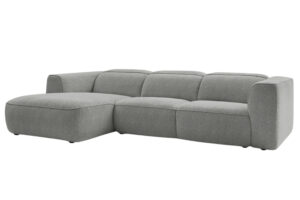 Bobochic Paris Světle &scaron;ed&aacute; rohov&aacute; pohovka William 298 cm