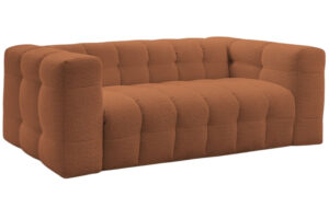 Bobochic Paris Terakotově oranžov&aacute; boucl&eacute; rozkl&aacute;dac&iacute; pohovka Cloud 228 cm