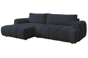 Bobochic Paris Tmavě modr&aacute; boucl&eacute; rozkl&aacute;dac&iacute; pohovka Fuji 292 cm