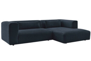 Bobochic Paris Tmavě modr&aacute; man&scaron;estrov&aacute; rohov&aacute; pohovka Harry 273 cm