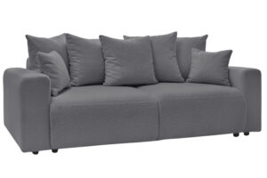 Bobochic Paris Tmavě &scaron;ed&aacute; boucl&eacute; rozkl&aacute;dac&iacute; pohovka Envy 245 cm