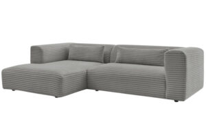 Bobochic Paris Tmavě &scaron;ed&aacute; man&scaron;estrov&aacute; rohov&aacute; pohovka Harry 273 cm