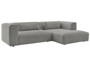 Bobochic Paris Tmavě &scaron;ed&aacute; man&scaron;estrov&aacute; rohov&aacute; pohovka Harry 273 cm