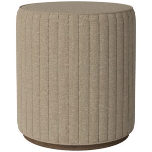 Bolia B&eacute;žov&yacute; čalouněn&yacute; taburet Rigato 40 cm s tmavou dubovou podstavou