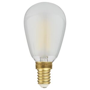 Bolia B&iacute;l&aacute; stm&iacute;vateln&aacute; LED ž&aacute;rovka Teardrop E14 2W