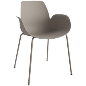 Bolia Hněd&aacute; plastov&aacute; j&iacute;deln&iacute; židle Seed
