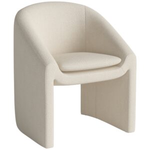 Bolia Kr&eacute;mově b&iacute;l&aacute; boucl&eacute; j&iacute;deln&iacute; židle Mielo