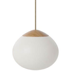 Bolia Op&aacute;lově b&iacute;l&eacute; skleněn&eacute; z&aacute;věsn&eacute; světlo Acorn 21 cm