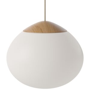 Bolia Op&aacute;lově b&iacute;l&eacute; skleněn&eacute; z&aacute;věsn&eacute; světlo Acorn 41 cm