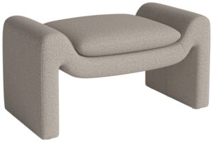 Bolia P&iacute;skově hněd&aacute; boucl&eacute; podnožka Mielo 83 x 52 cm