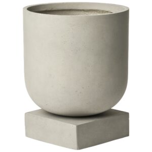 Bolia &Scaron;ed&yacute; cementov&yacute; květin&aacute;č Podium &Oslash; 33 cm