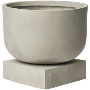 Bolia &Scaron;ed&yacute; cementov&yacute; květin&aacute;č Podium &Oslash; 36 cm