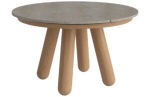 Bolia &Scaron;ed&yacute; mramorov&yacute; rozkl&aacute;dac&iacute; j&iacute;deln&iacute; stůl Balance 125/225 cm s dubovou podnož&iacute;