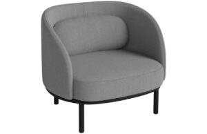 Bolia Světle &scaron;ed&eacute; čalouněn&eacute; křeslo Fuuga s černou podnož&iacute;