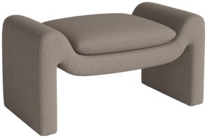 Bolia Tmavě b&eacute;žov&aacute; boucl&eacute; podnožka Mielo 83 x 52 cm