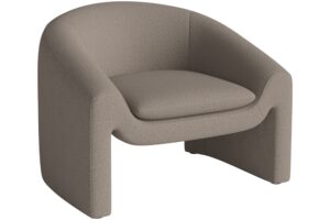 Bolia Tmavě b&eacute;žov&eacute; boucl&eacute; křeslo Mielo