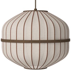 Bolia Tmav&eacute; dubov&eacute; z&aacute;věsn&eacute; světlo Luc&eacute;n Octagon 40 cm