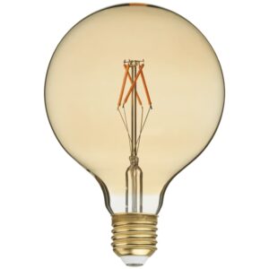 Bolia Zlat&aacute; stm&iacute;vateln&aacute; LED ž&aacute;rovka Globe E27 2W