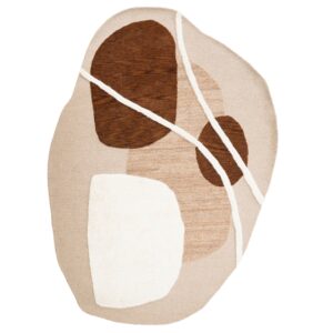 By-Boo B&eacute;žovo-hněd&yacute; vlněn&yacute; koberec Ogani 240 x 340 cm