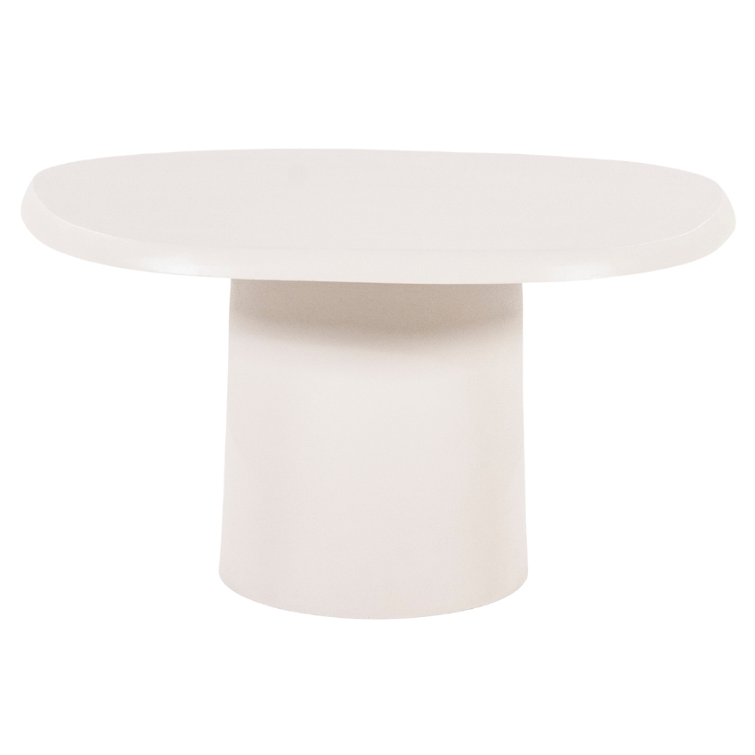 By-Boo Bílý hliníkový konferenční stolek Sten 71 x 57 cm