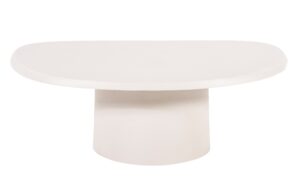 By-Boo B&iacute;l&yacute; hlin&iacute;kov&yacute; konferenčn&iacute; stolek Sten 89 x 59 cm