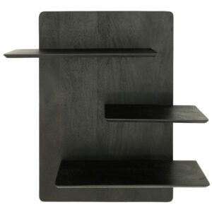 By-Boo Čern&aacute; dřevěn&aacute; n&aacute;stěnn&aacute; police Seco 90 x 60 cm