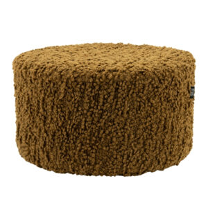 By-Boo Hořčicově žlut&yacute; čalouněn&yacute; taburet Vista 60 cm