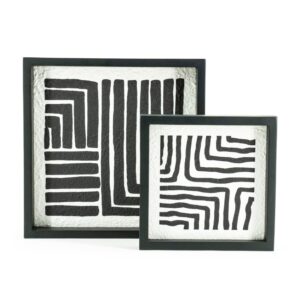 By-Boo Set dvou abstraktn&iacute;ch obrazů Triq 35 x 35 cm