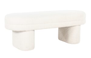 By-Boo Světle b&eacute;žov&aacute; čalouněn&aacute; lavice Rama 120 cm