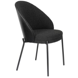 Čern&aacute; boucl&eacute; j&iacute;deln&iacute; židle DUTCHBONE RODIN