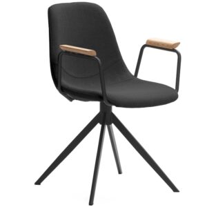 Čern&aacute; čalouněn&aacute; otočn&aacute; konferenčn&iacute; židle Marckeric Tali