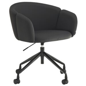 Čern&aacute; čalouněn&aacute; otočn&aacute; konferenčn&iacute; židle Teulat Add