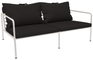 Čern&aacute; čalouněn&aacute; zahradn&iacute; dvoum&iacute;stn&aacute; pohovka HOUE Avon 159 cm