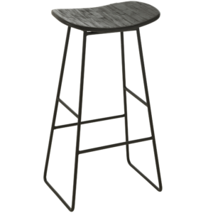 Čern&aacute; dřevěn&aacute; barov&aacute; židle J-line Tekke 74 cm