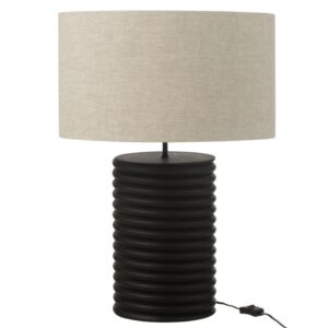 Čern&aacute; dřevěn&aacute; stoln&iacute; lampa J-line Ailan 70 cm