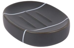 Čern&aacute; keramick&aacute; miska na m&yacute;dlo Kave Home Cerisa