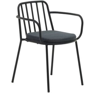 Čern&aacute; kovov&aacute; j&iacute;deln&iacute; židle Kave Home Bramant