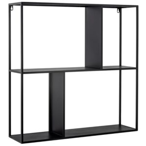 Čern&aacute; kovov&aacute; police Bloomingville Mack 71 x 71 cm