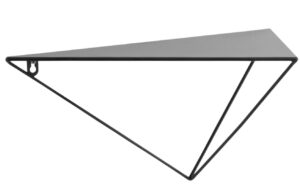 Čern&aacute; kovov&aacute; police Kave Home Teg 40 x 20 cm