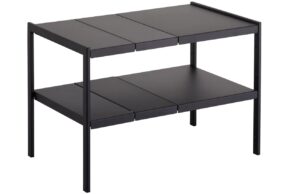 Čern&aacute; kovov&aacute; př&iacute;davn&aacute; police Yamazaki Tower 50/85 x 30 cm